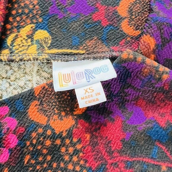 LuLaRoe Cassie Skirt Colorful Floral Flowers Hippie Modest Stretch XS NWT 0721 - Picture 5 of 6